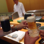 寿司光 - 140929　カンパイ！