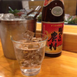 寿司光 - 140929　芋焼酎「明るい農村」ロック