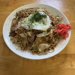 天神橋 - 富士宮やきそば ミックス+目玉焼き+大盛り ¥900-