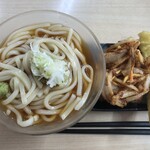 そばうどん 立ち喰い雑賀屋 本店 - 冷やしうどん大盛と天ぷら