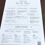TWELVE ON THE PARK BAR & GRILL - ランチメニュー