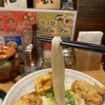 うどん居酒屋 江戸堀 - やはり太くて強烈なコシがあるなー
