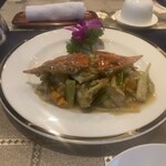 香港海鮮料理 椰林 - 渡蟹の葱生姜炒め