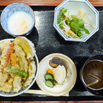 はも・天然ふぐ 銀座 福和 - はも野菜天丼定食