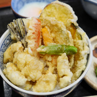 はも・天然ふぐ 銀座 福和 - はも野菜天丼