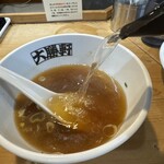 大勝軒 - スープ割り