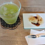 玉峰館 - ウエルカムスイーツの自家製くずもち　とっても美味しい