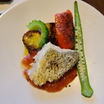 花と鳥 - 本日の鮮魚　発酵トマトのソース