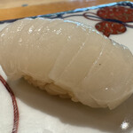 一心鮨 光洋 - ヤリイカ（薄切りで重ねて）　◎