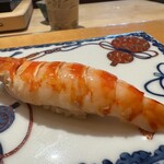 一心鮨 光洋 - 車海老（鰹出汁と醤油で漬け、あげて3日寝かせ）　◎