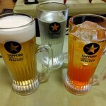 居酒屋 八兵衛 - ザ・パーフェクト黒ラベル　680円/リボンナポリン　380円