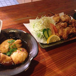 Kaisen Izakaya Danran - じーまーみー豆腐の揚げ出しと、鶏のから揚げ♪