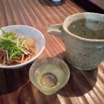 手取川 竹やぶ - 手取川840円 とサービスの突き出し