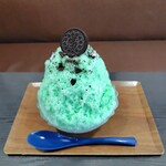 cafe しょぱん 和流津 - チョコミントかき氷(チョコソースなし)