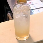 家庭料理 小川 - 請福ゆず泡盛仕込みのソーダ割？