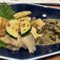 鉄板焼 やまおか - 鮑の肝ステーキ