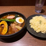 SHO-RIN - ポーク野菜カレー•オリジナルスープ•4番辛口•ライス普通200g（1,630円）