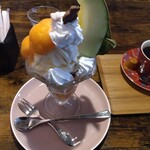 喫茶 あじさい - メロンパフェ