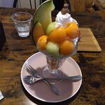 喫茶 あじさい - メロンパフェ