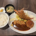 とんかつ ひろ喜 - ひろ喜ミックス定食
