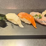 すしざんまい - 青のり、えんがわ、サーモン、あじ