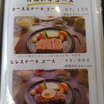 花やしき - メニューです。