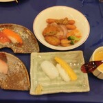 福山ニューキャッスルホテル ビアホール - お寿司、ソーセージ、茶碗蒸し 他 (2025.07.26)