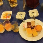 福山ニューキャッスルホテル ビアホール - 一番最初はデザートからスタートでした (2025.07.26)