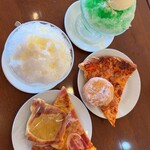 シャンテーコジマ - ピザは大きなカット