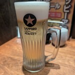 大衆焼肉酒場 焼肉ホルモン 十番 - ハッピーアワー生（280円）