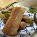 あおきラーメン - 本日の定食おかず 豚肉とニンニク炒め