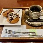 茶房 珈花子 - スイーツどうなつセット　ドリンク付き