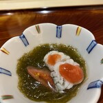 札幌 鮨 銀座 一 - ハモ梅肉ともずく酢