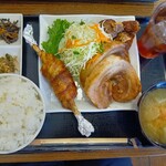 わ楽 - 肉の日プレート定食