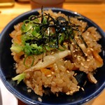 麺家 たけ田 - 蜆とサザエの炊込み貝飯アップ