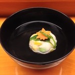 寿司 河庄 ホテル日航店 - お吸い物　美しい