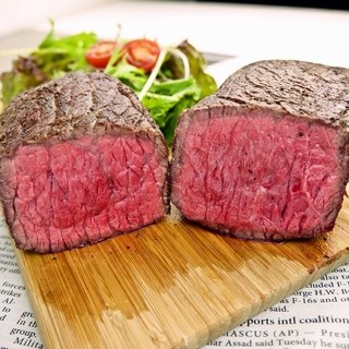 Chunk steak made with carefully selected beef Steak ~ Teppanyaki cuisine ~