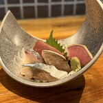 横浜 酒槽 - 【刺し身4点盛 お通し】