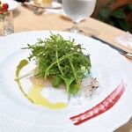 ダノイ高輪 - 前菜　天然鮮魚（金目鯛）のカルパッチョ