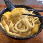カレーうどん幸陽 - 具材は、油揚げ、豚肉、刻みネギ♡