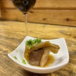 そば処おおはし - 鹿肉の角煮と蕗