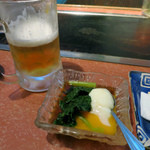 ゆ乃字 - 生ビールとお通し