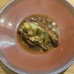 中国菜 火ノ鳥 - 手羽先と賀茂茄子　山東風煮込み