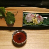 菊乃井 本店 - 向付(明石鯛、縞鯵、あしらい一式)