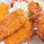 大みや食堂 - 日替定食（串カツとハムカツ）