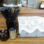 麺や　福座 - 2014年9月24日(水)　カウンター卓上