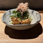 炭焼 おかげさん - 高坂の鶏油で揚げた厚揚げ