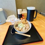 肉そば藤七 - 肉そば+トッピングゲソ天