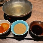 羊と饂飩 - つけダレ3種