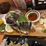 新鮮魚介酒場たぬき - 鰹とサバの藁焼